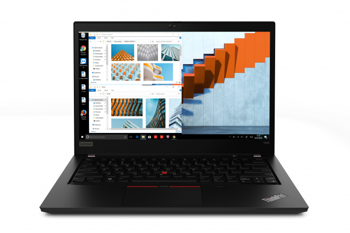 Laptop Lenovo ThinkPad T490 czarny - widok frontu