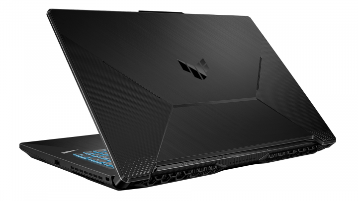 Laptop Asus TUF Gaming F17 W10H Graphite Black widok klapy lewej strony