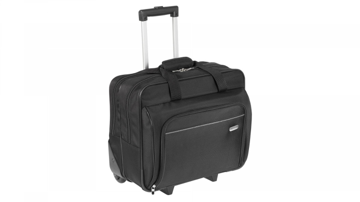 Walizka do laptopa Targus Rolling Case TBR003EU 16 czarna - przód lewa strona