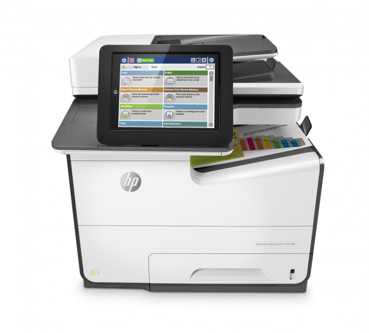 Urządzenie wielofunkcyjne atramentowe HP PageWide Enterprise Color 586dn - widok frontu