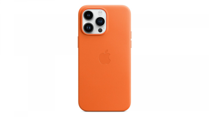 Etui Apple iPhone 14 Pro Max Leather Case z MagSafe Orange MPPR3ZM/A 3