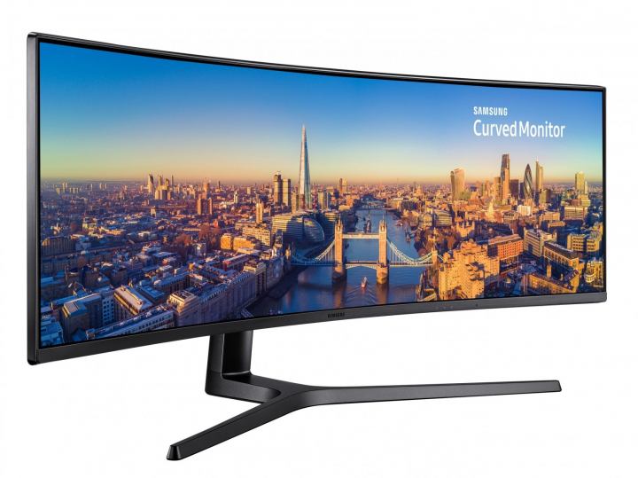 Monitor Samsung LC49J890DKRXEN - widok frontu lewej strony