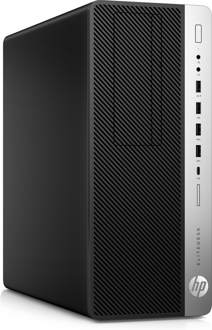 Komputer HP EliteDesk 800 G5 Tower - widok frontu lewej strony