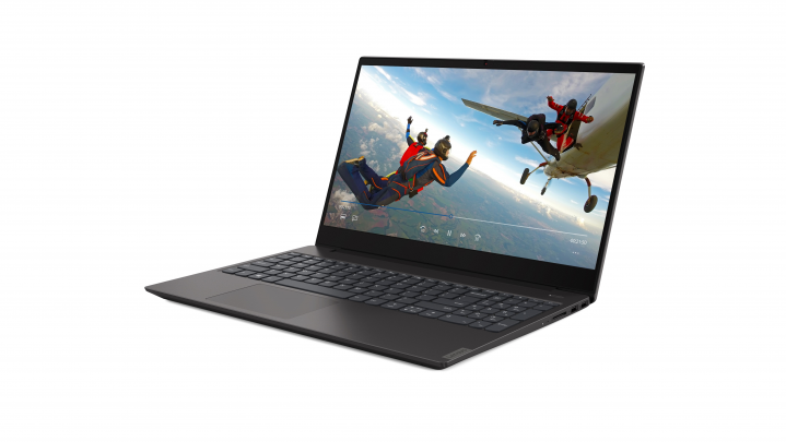 Laptop Lenovo IdeaPad S340-15IWL czarny - widok frontu prawej strony