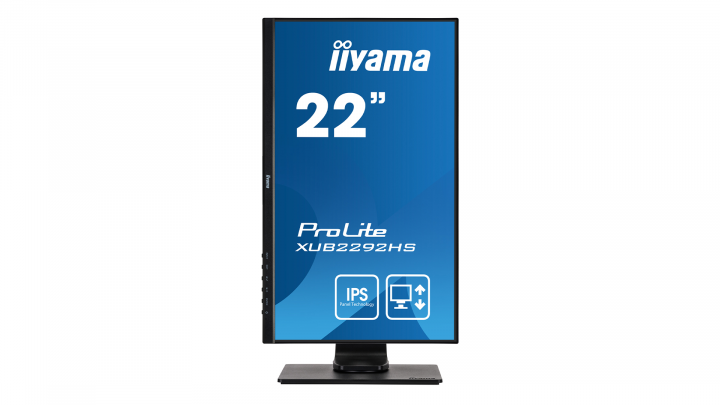 Monitor IIYAMA ProLite XUB2292HS-B1 - widok frontu pionowy
