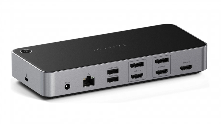 Stacja dokująca Satechi Triple 4K Display Docking Station - ST-D4KTM-EU tyl pod katem