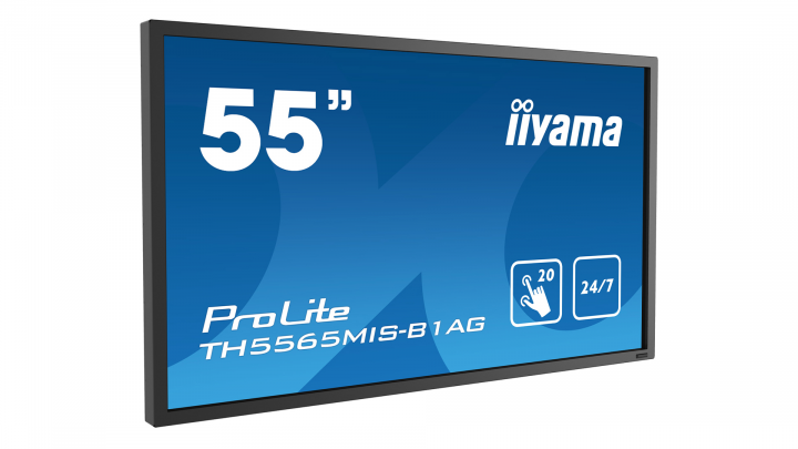 Monitor z dotykowym ekranem IIYAMA ProLite TH5565MIS-B1AG - widok frontu lewej strony