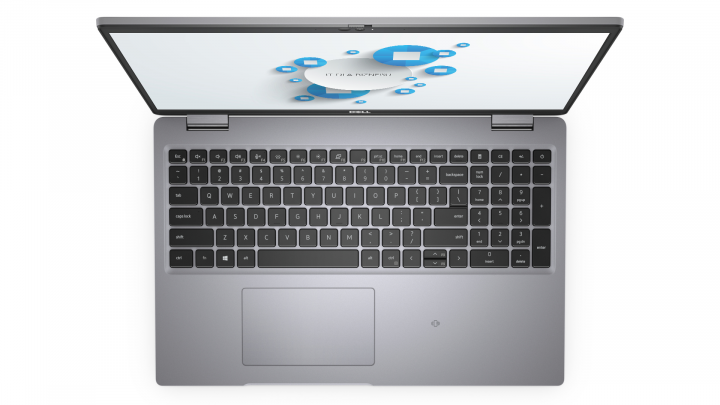 Mobilna stacja robocza Dell Precision 3560 NoOs szary-widok z góry