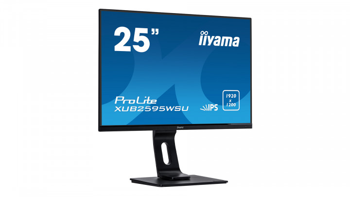 Monitor IIYAMA ProLite XUB2595WSU-B1 - widok frontu lewej strony