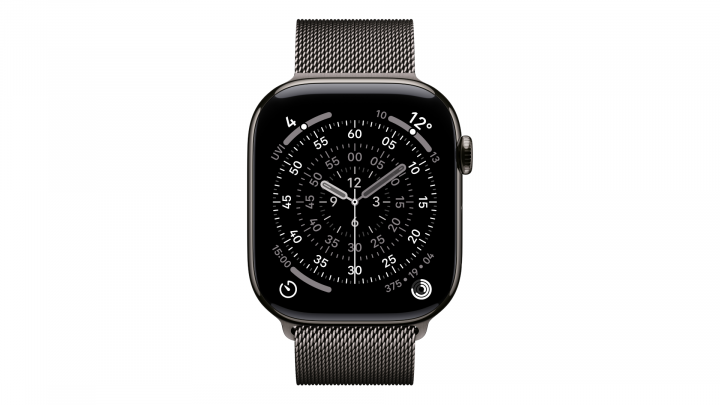 Smartwatch Apple Watch Series 11 GPS + Cellular koperta 46 mm z tytanu w kolorze łupku, bransoleta mediolańska w kolorze łupku