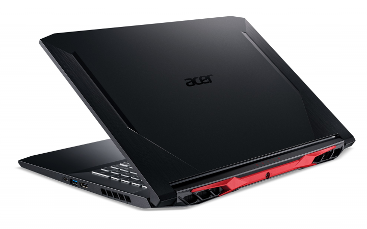 Laptop Acer Nitro 5 AN517-52 czarny - widok tyłu prawej strony