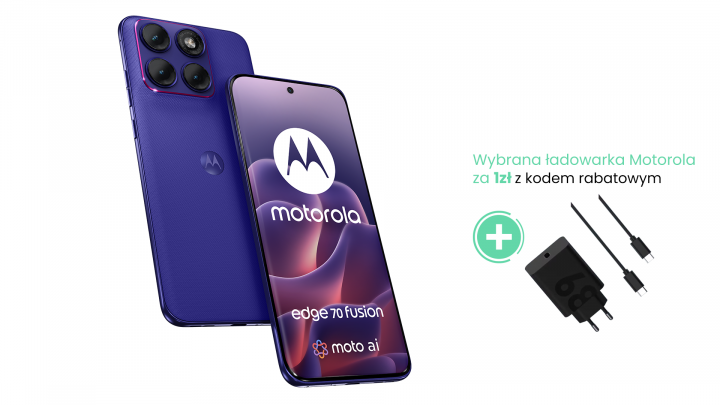 Smartfon Motorola edge 70 Fusion Fioletowy 68W