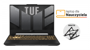 Laptop dla Nauczyciela ASUS TUF Gaming F15 FX507VV-TT901W i7-13620H 15,6" FHD 144Hz 16GB 1000SSD RTX4060 DLSS 3 W11
