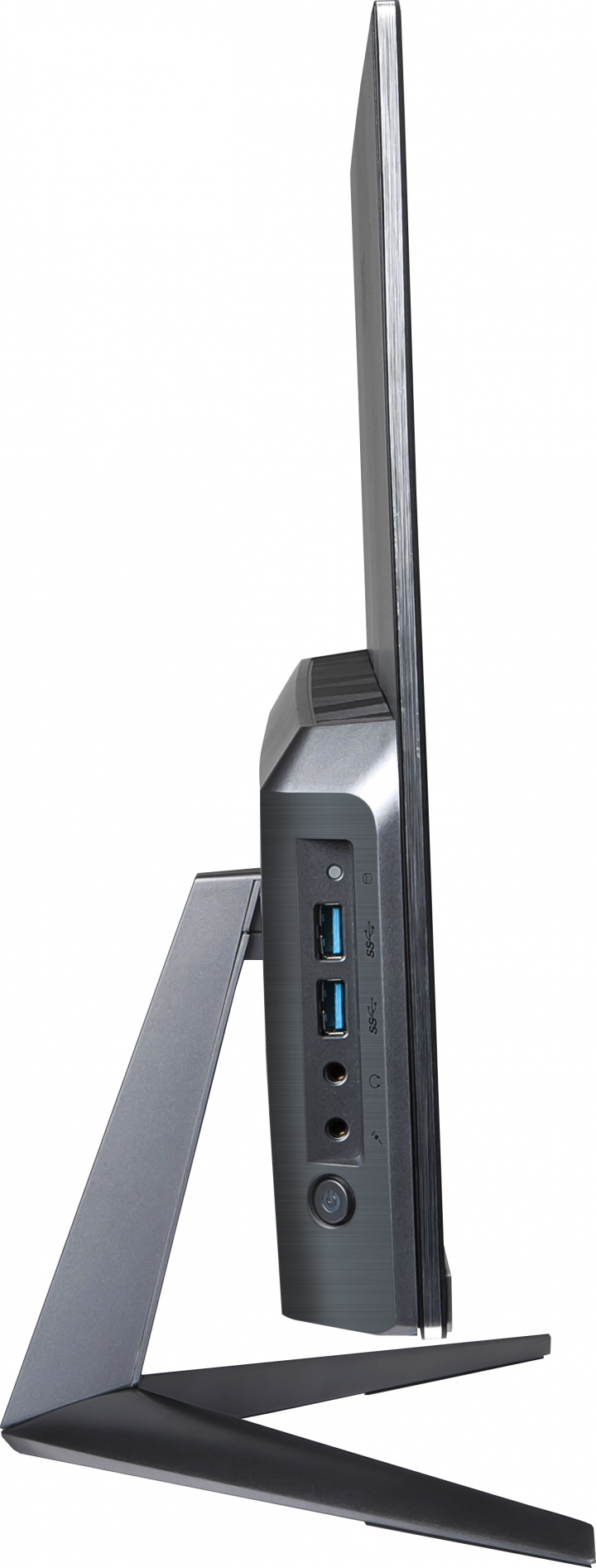 Komputer AiO MSI PRO 24X 7M srebrny - widok lewej strony