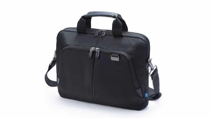 Torba do laptopa DICOTA Slim Case PRO 141 D30990 czarna - przód prawa strona