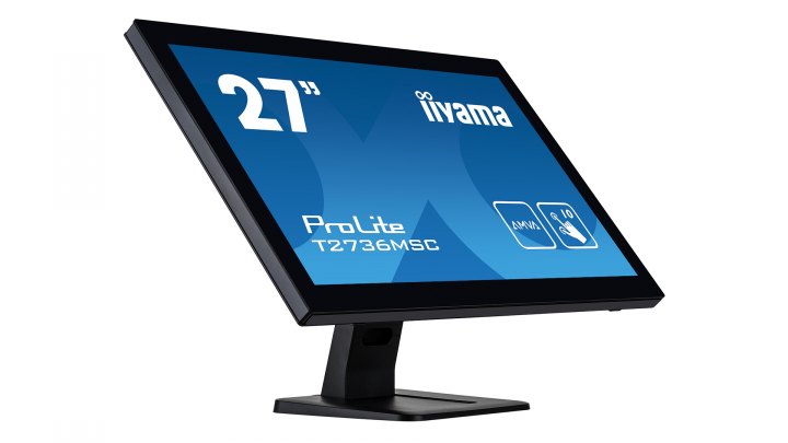 Monitor z dotykowym ekranem IIYAMA ProLite T2736MSC-B1 - widok frontu lewej strony2