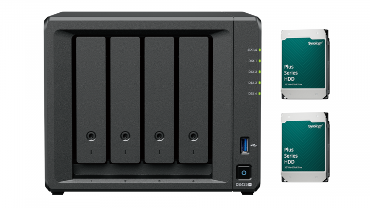 Serwer NAS Synology DS425+ + 2x Dysk HDD