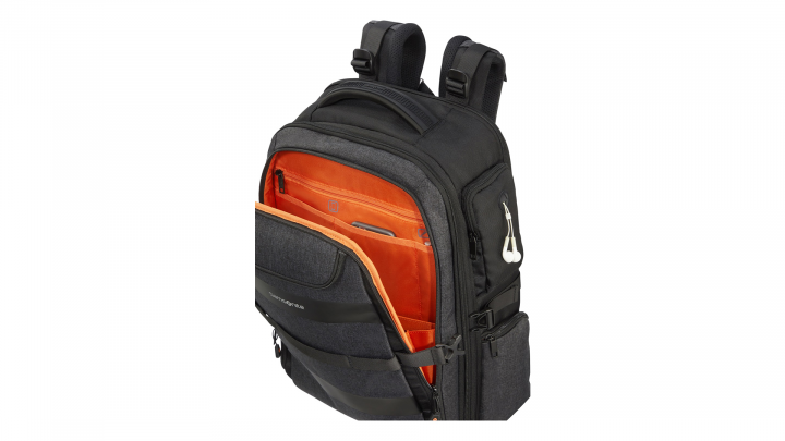 Plecak do laptopa Samsonite Bleisure 173 CS5-08-003 antracytowy - przód front lewy otwarty1