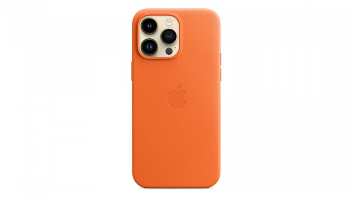 Etui Apple iPhone 14 Pro Max Leather Case z MagSafe Orange MPPR3ZM/A 2