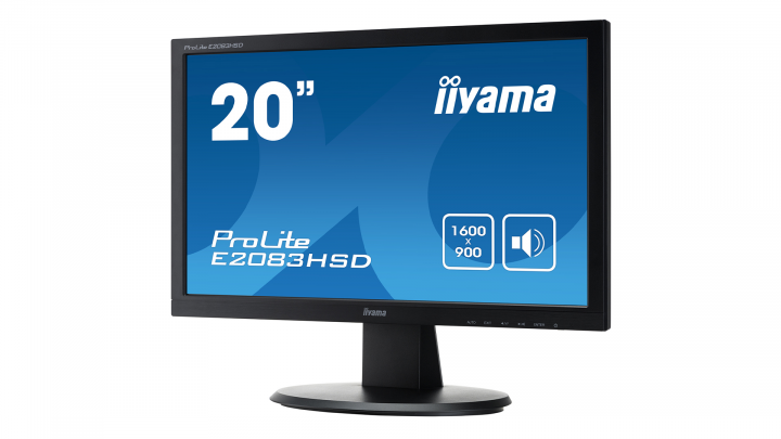Monitor IIYAMA ProLite E2083HSD-B1 - widok frontu prawej strony