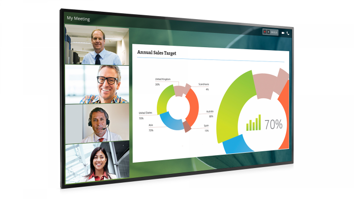 Monitor HP LD5511 T5X84AA ścienny - widok frontu lewej strony