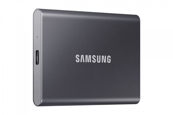 Dysk zewnętrzny SSD Samsung T7 USB 3.2 Szary - widok frontu v2