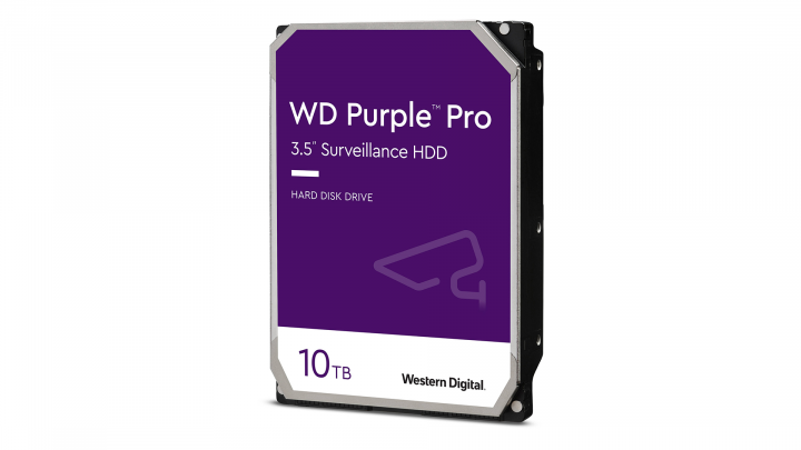 Dysk HDD WD Purple Pro 10000GB 3,5 WD101PURP - widok frontu prawej strony
