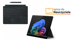 Laptop dla Nauczyciela Microsoft Surface Pro 11 ZIL-00024 X Plus X1P-64-100 Touch 13" 120Hz 16GB 512SSD Adreno W11Pro Grafitowy + Etui z klawiaturą i rysikiem 