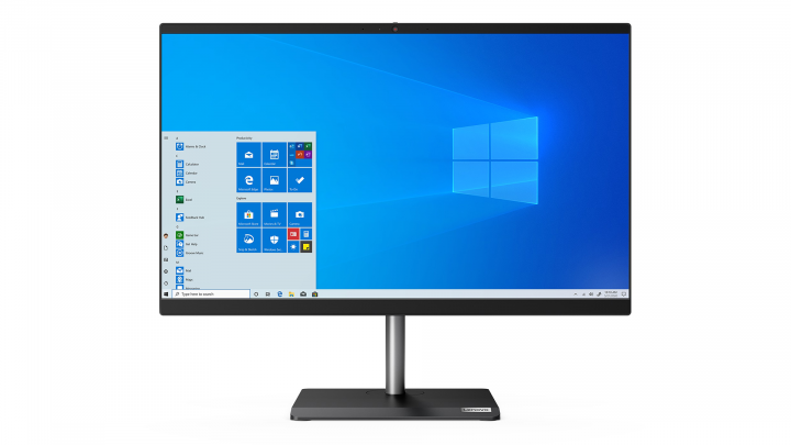 Komputer AiO Lenovo Essential V30a-24IML czarny - widok frontu