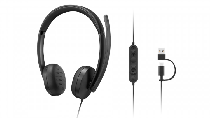 Słuchawki przewodowe Lenovo VoIP Headset 5000 (Teams) 4XD1R88995