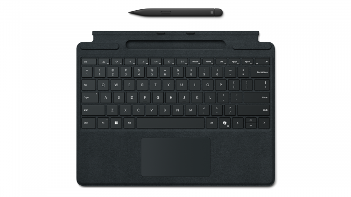 Etui z klawiaturą Microsoft Surface Pro Signature Type Cover z klawiszem Copilot + Slim Pen 2 8X8-00162 czarne