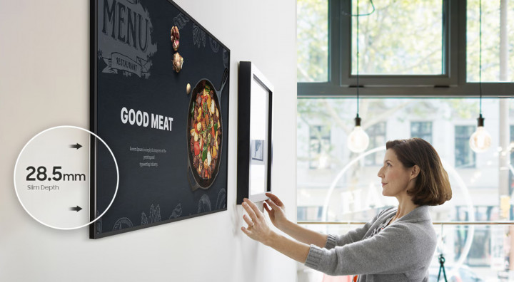 Monitor Samsung QB75C LH75QBCEBGCXEN grubość