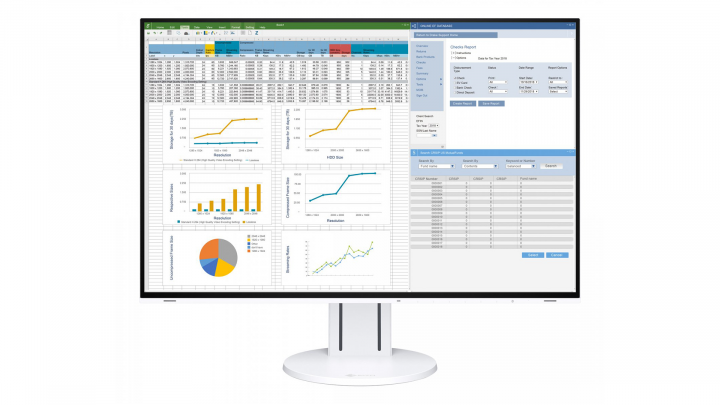Monitor EIZO FlexScan EV2457 biały - widok frontu