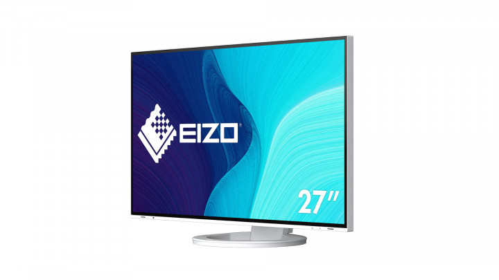 Monitor EIZO FlexScan EV2795 biały - widok frontu prawej strony