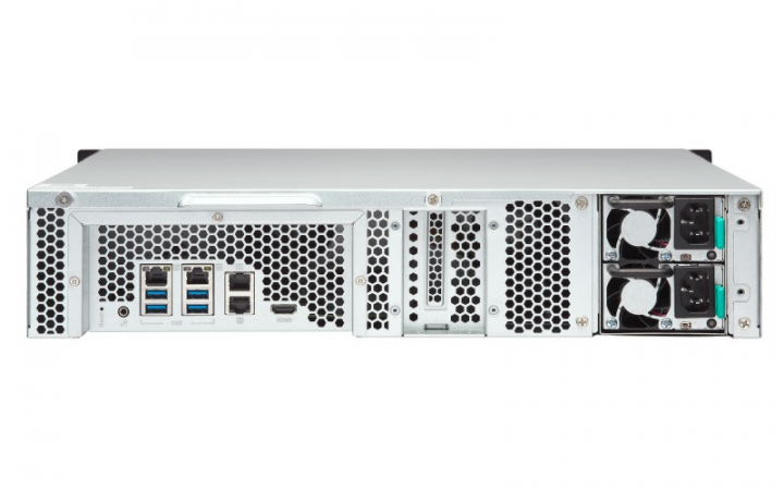 Serwer NAS QNAP TS-1253BU-RP-4G - widok tyłu