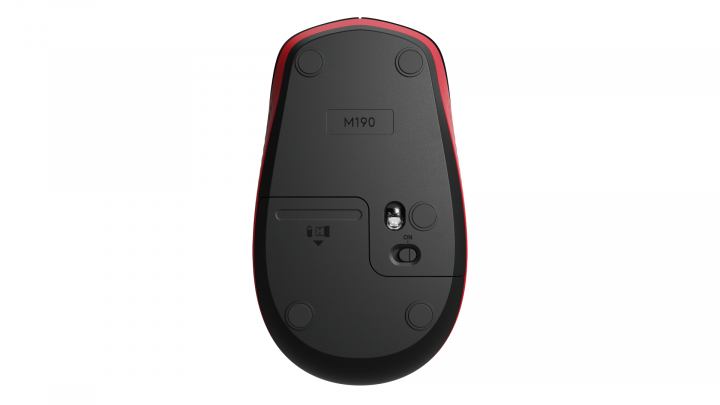 Mysz bezprzewodowa Logitech M190 FULL-SIZE WIRELESS czerwona 910-005908