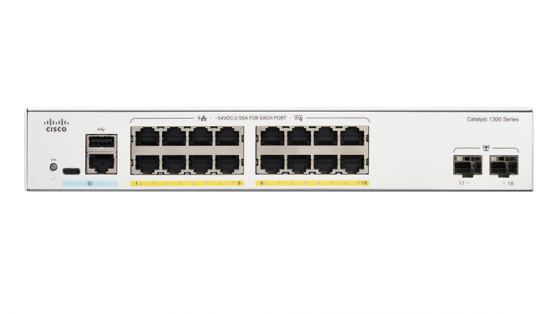 Switch Cisco C1300-8FP-2G 8-port GE PoE+ 120W 2x1Gb Combo - Delkom