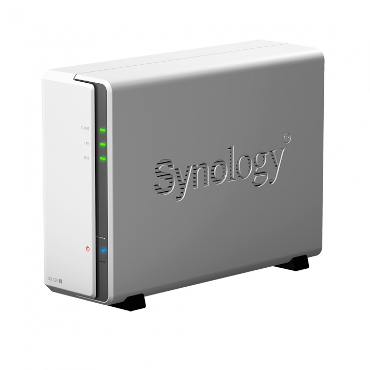 Serwer NAS Synology DS120J - widok frontu prawej strony