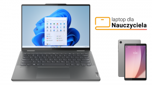 Laptop 2w1 dla Nauczyciela Lenovo Yoga 7 14IRL8 82YL00ADPB i7-1360P Touch 14" 2,8K OLED 16GB 512SSD W11+Tablet M8 ZAD00069PL