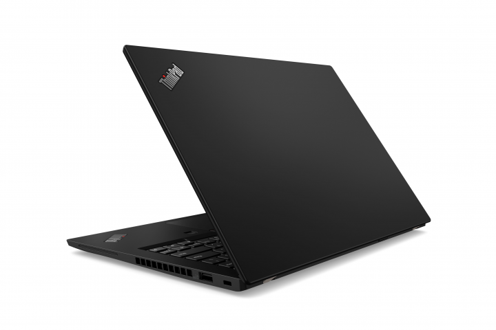 Laptop Lenovo ThinkPad X390 czarny - widok tyłu prawej strony