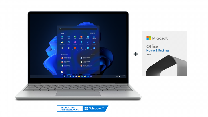 Surface Laptop GO platynowy + Office 2021