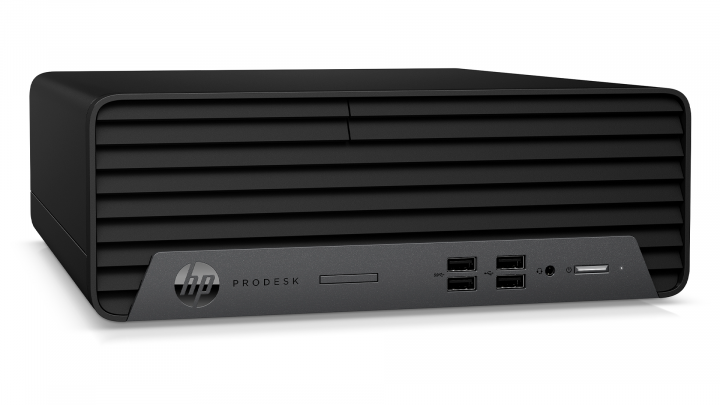 Komputer HP ProDesk 400 G7 SFF czarny - widok frontu lewej strony