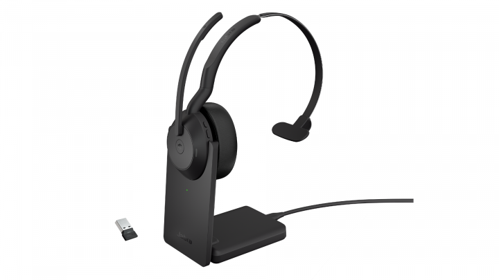 Słuchawki bezprzewodowe Jabra Evolve 2 55 USB-A MS Mono Stand - 25599-899-989