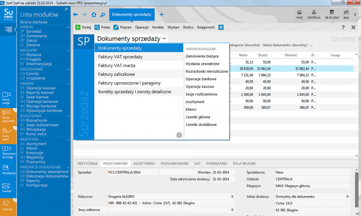 Subiekt nexo - Licencja na jedno stanowisko 2