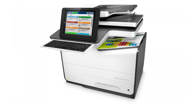 HP PageWide Enterprise Flow 586z - G1W41A - widok frontu prawej strony