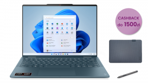 Laptop 2w1 Lenovo Yoga 7 14AKP10 83JR004FPB Ryzen AI 5 340 Touch 14" WUXGA OLED 16GB 512SSD W11 + Etui i rysik w zestawie