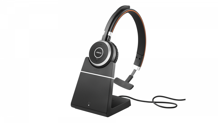 Słuchawki bezprzewodowe Jabra Evolve 65 Mono Stand Black - widok frontu
