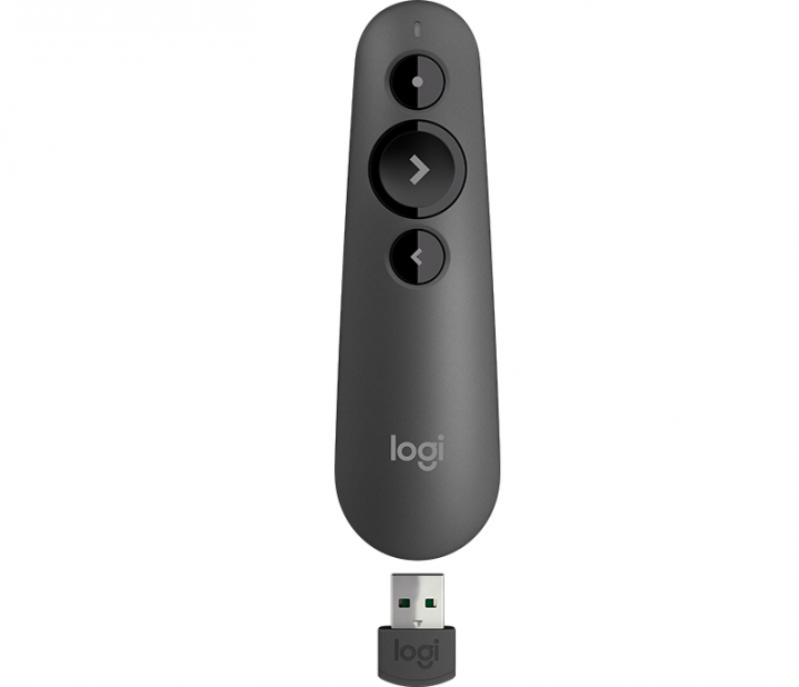 Prezenter bezprzewodowy Logitech Wireless Presenter R500 czarny 910-005386 - widok frontu v3
