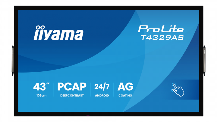 Monitor interaktywny iiyama T4329AS-B1AG 43" 4K UHD VA Touch Android 14