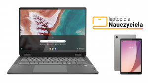 Laptop 2w1 dla Nauczyciela Lenovo IdeaPad Flex 5 Chrome 14IAU7 82T5002KPB i3-1215U Touch 14" WUXGA 8GB 256SSD Int ChromeOs+Tablet M8 ZAD00069PL